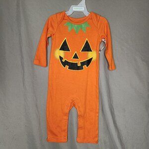 Fall 3-6 Month Long Sleeve Pumpkin Bodysuit
